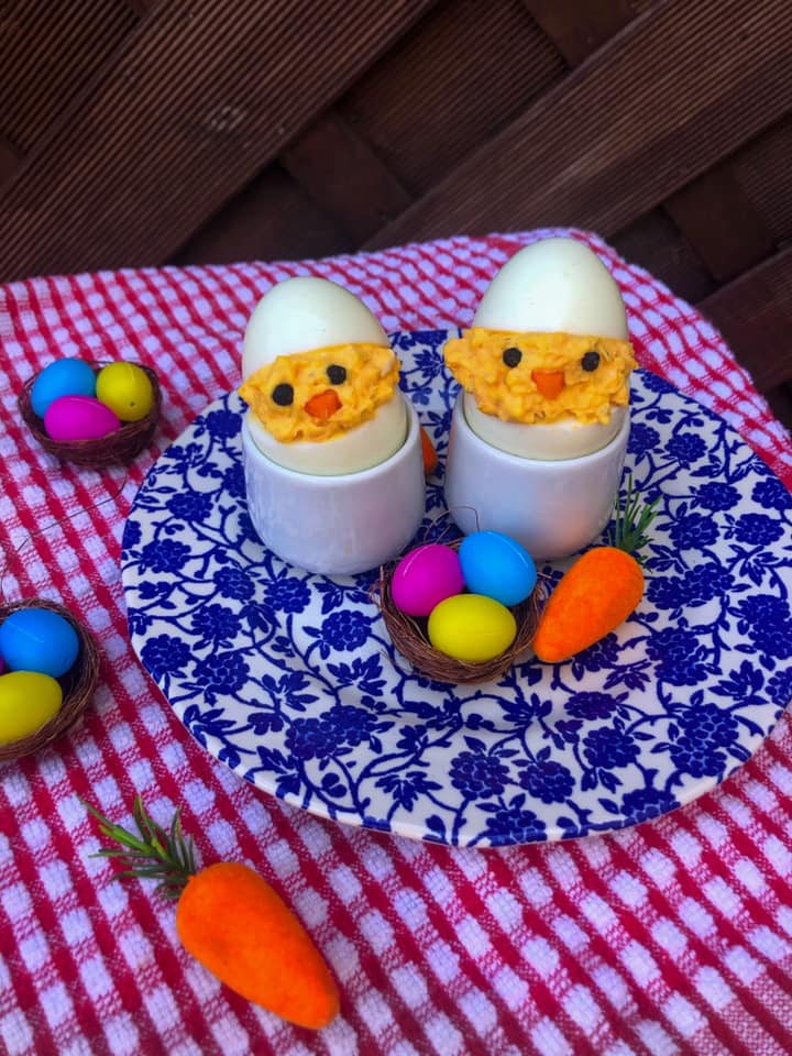 deviled easter egg chicks