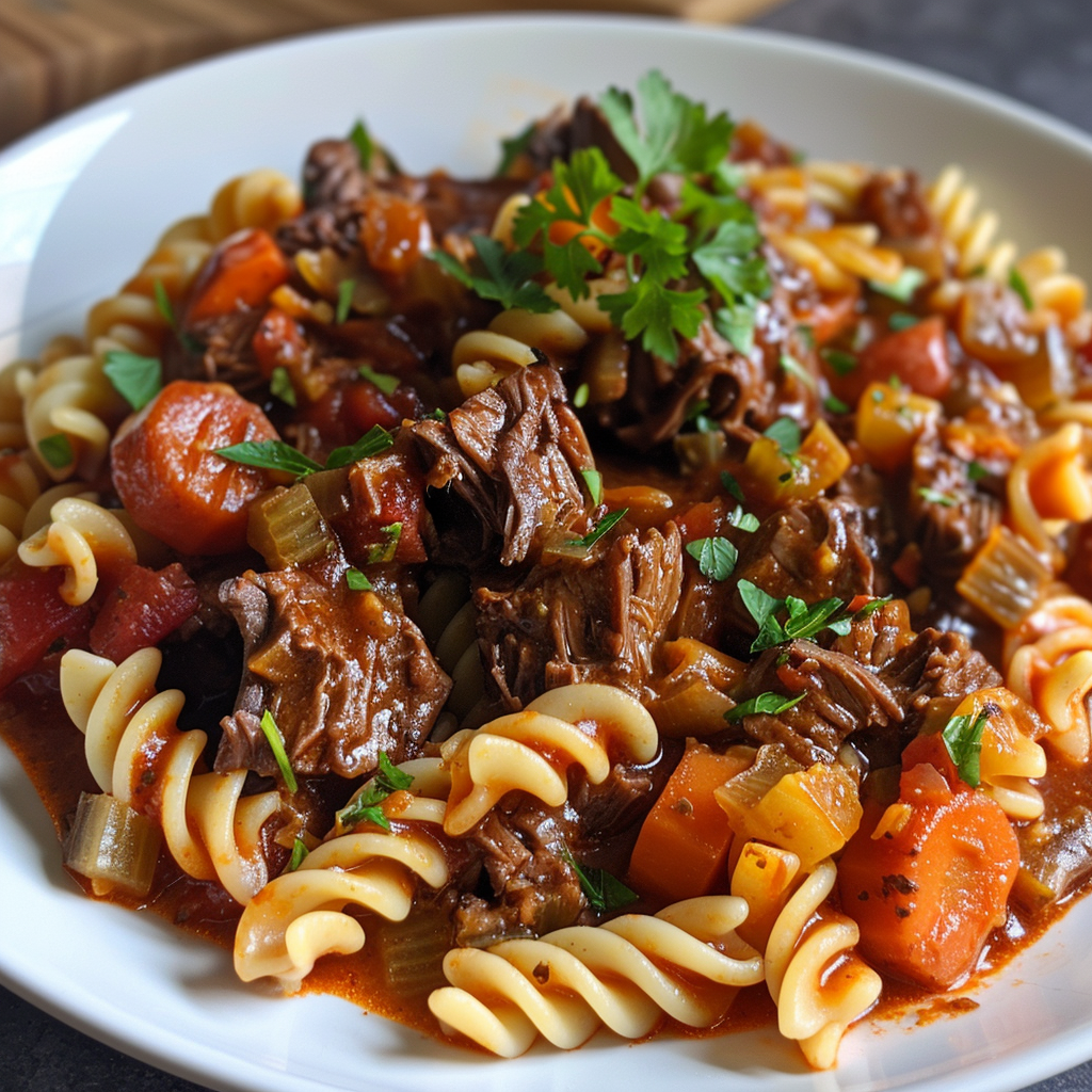 beef stew with pasta