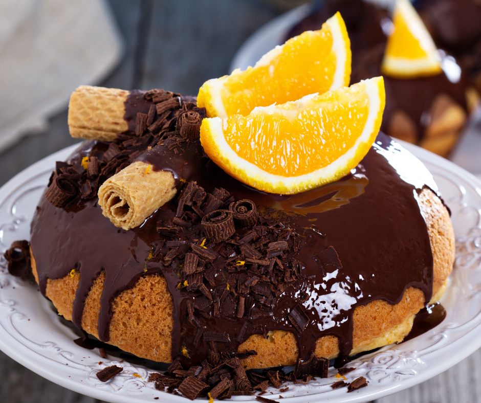 chocolate orange marble cake