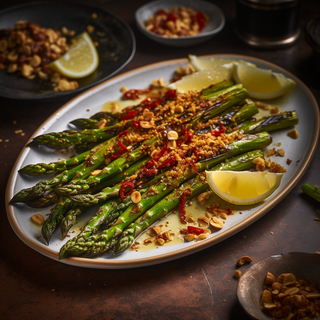asparagus with chilli crisp
