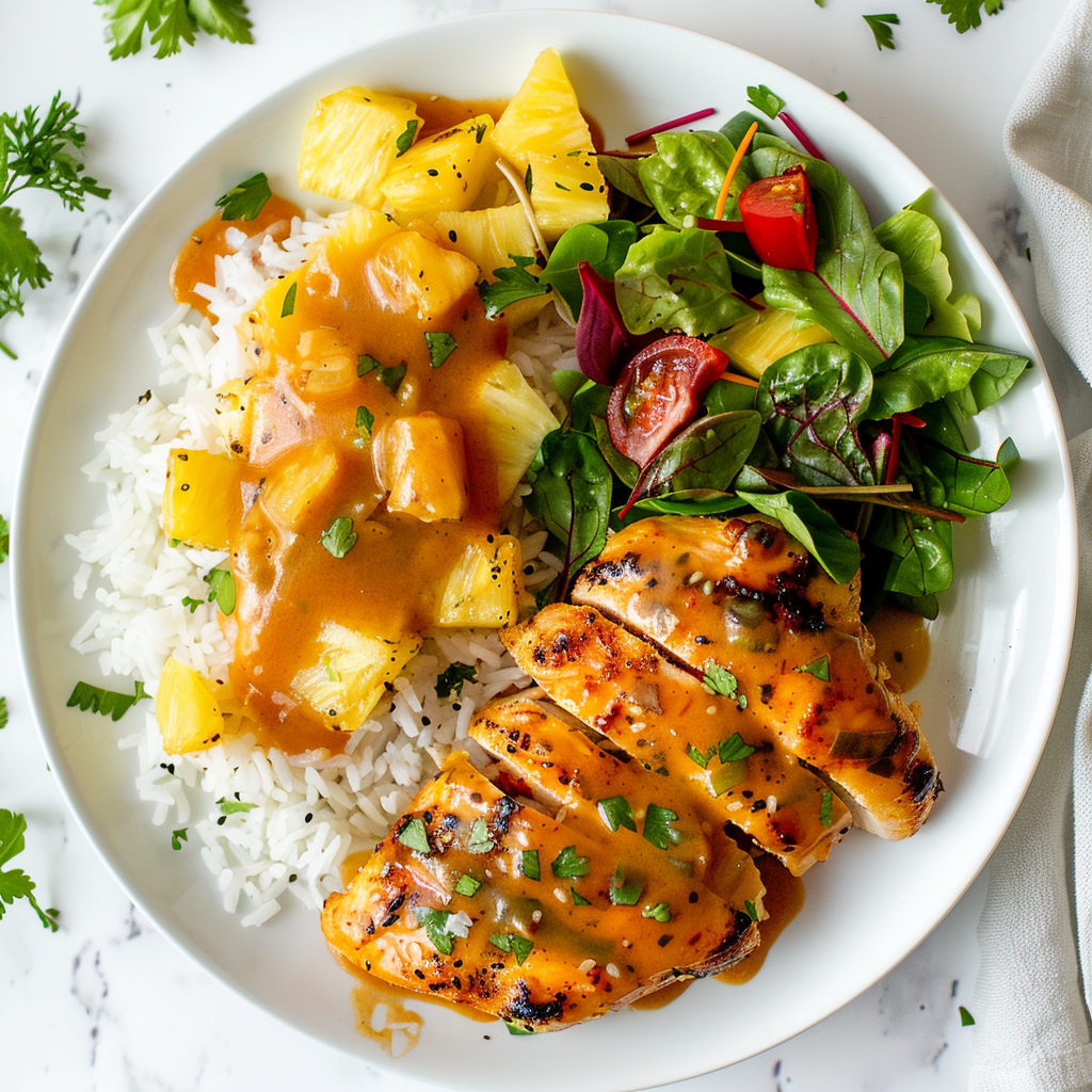 chicken in dairy free hawaain sauce