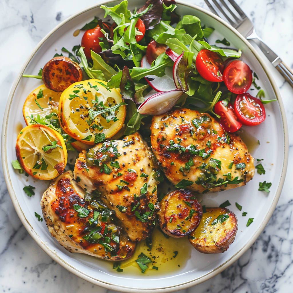chicken with dairy free lemon sauce