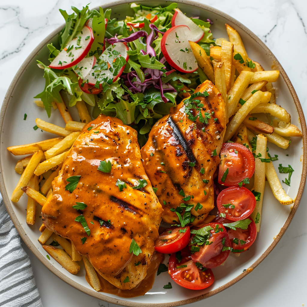 chicken with dairy free piri piri sauce