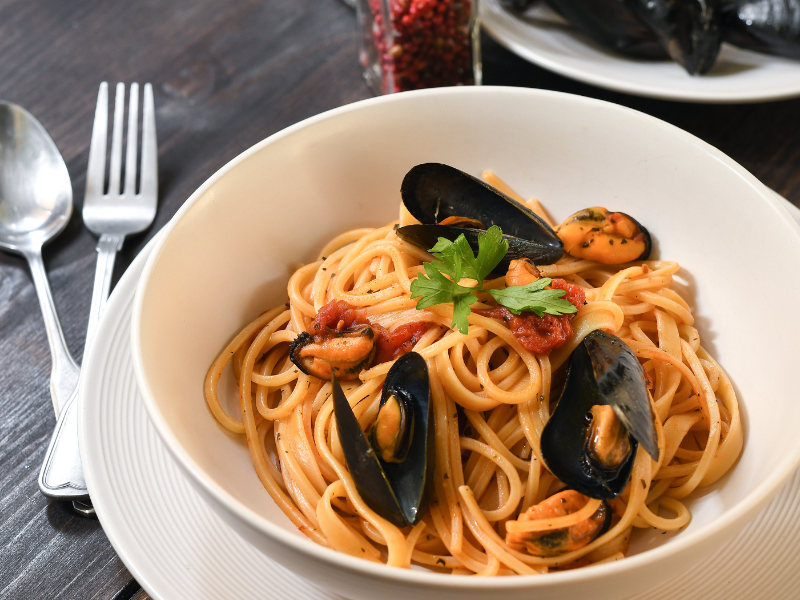pasta with mussels