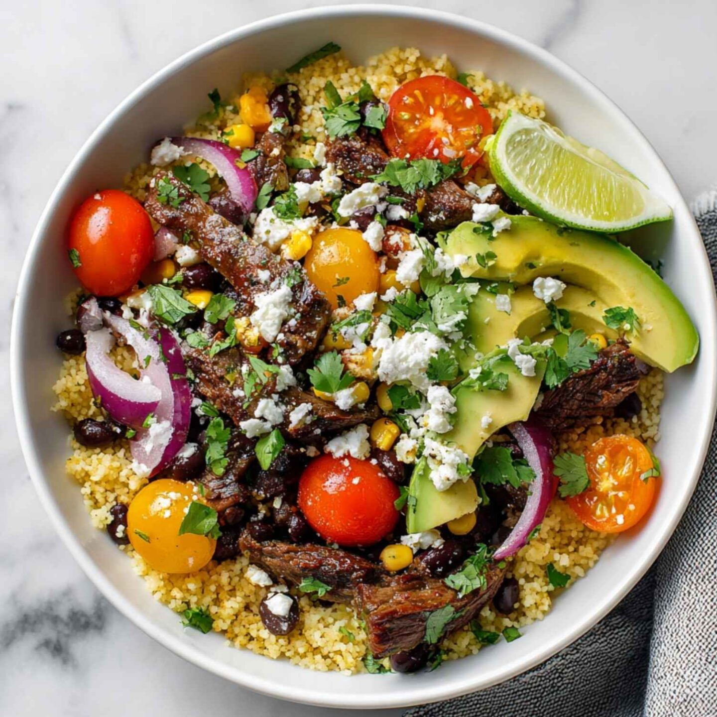 steak couscous salad