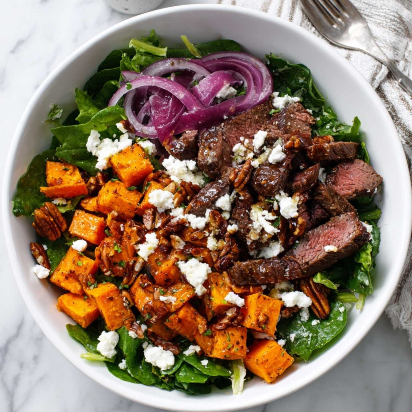 steak sweet potato salad