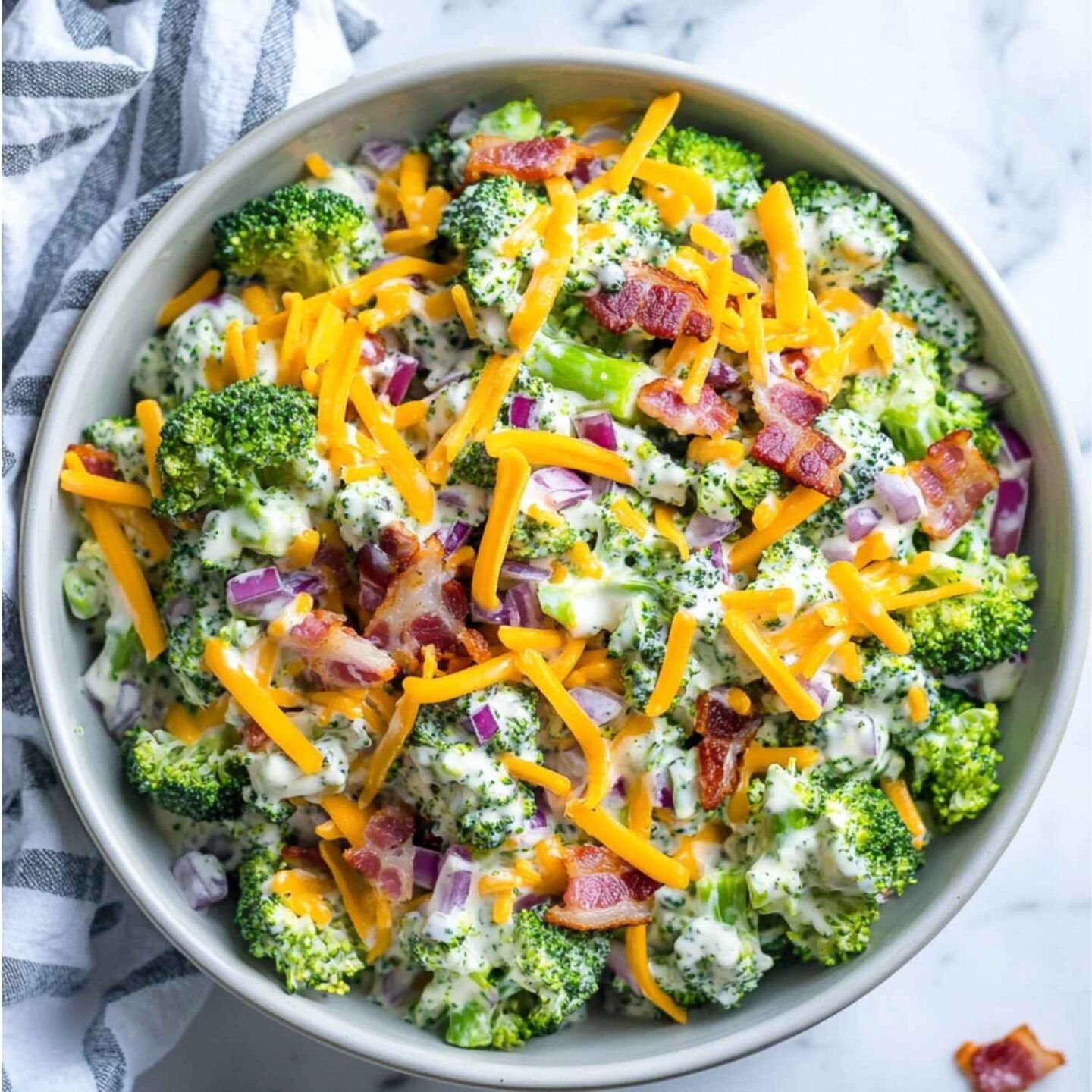 keto bacon ranch broccoli salad
