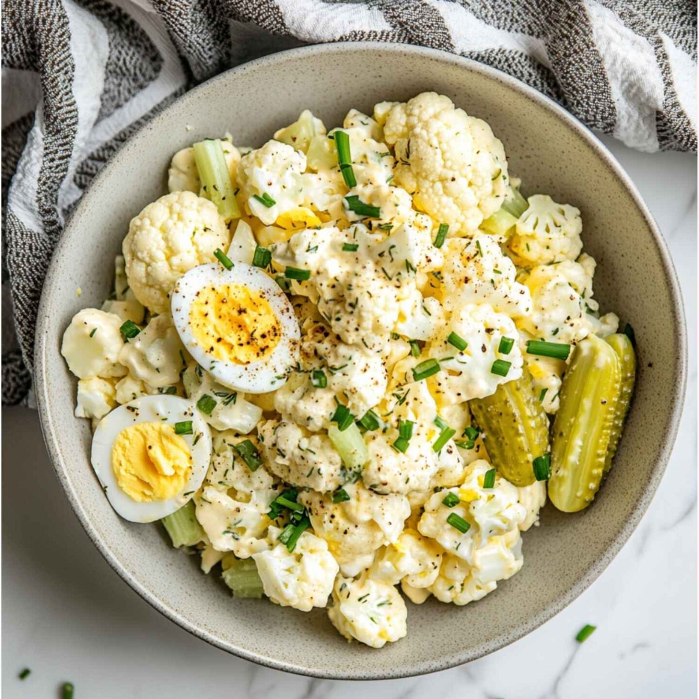 keto cauliflower potato salad