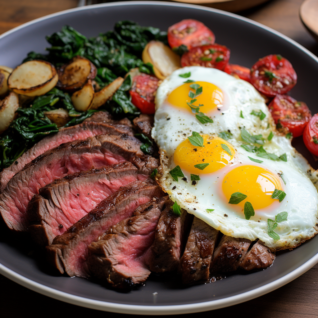 steak and eggs
