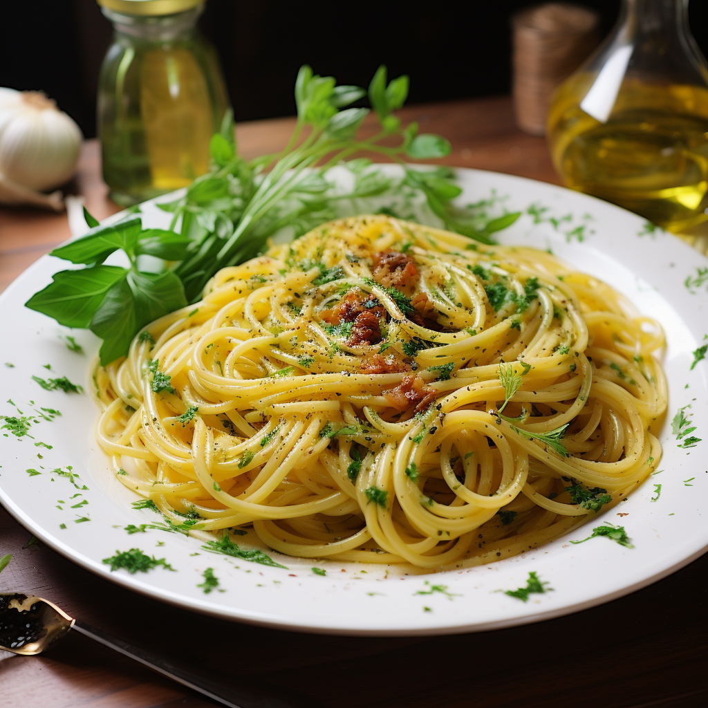 spaghetti aglio