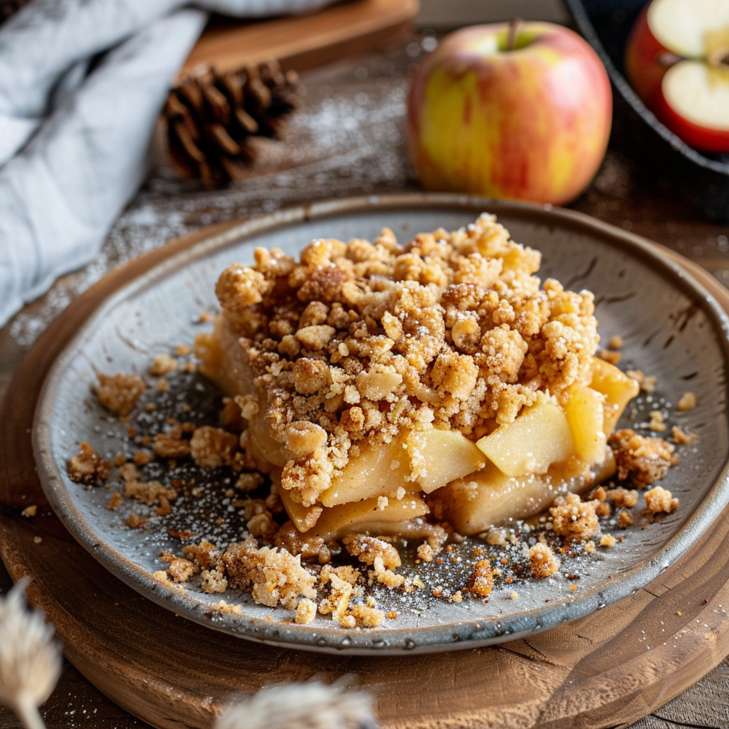 spiced apple crumble