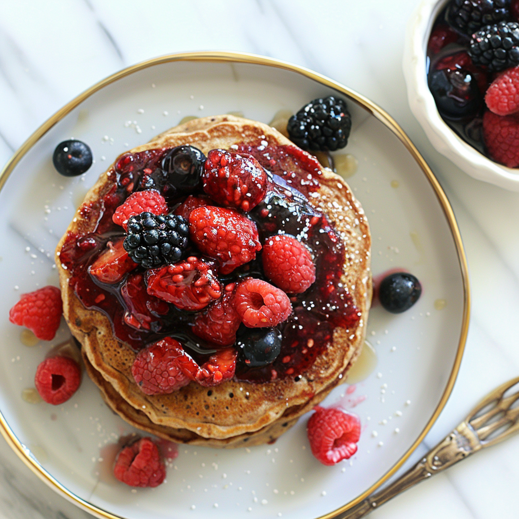 pancakes with compote