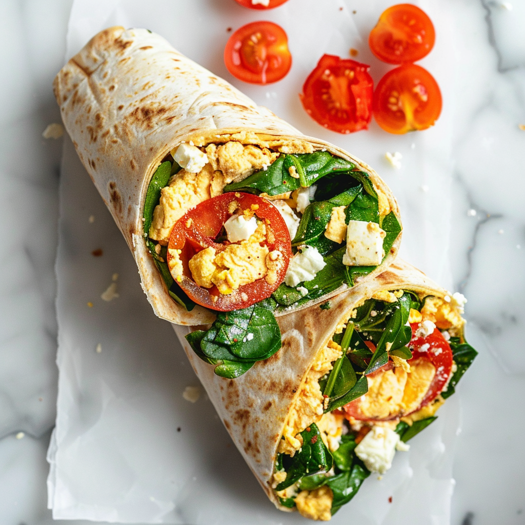 4th july breakfast wrap