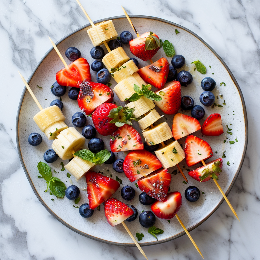 4th july fruit skewers