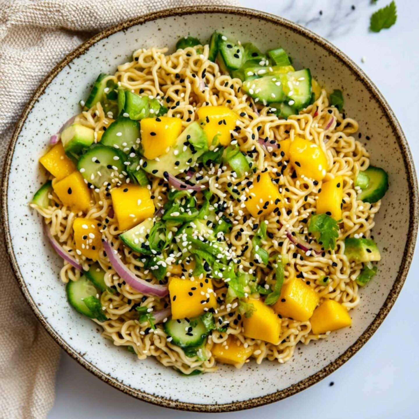 mango avocado ramen salad