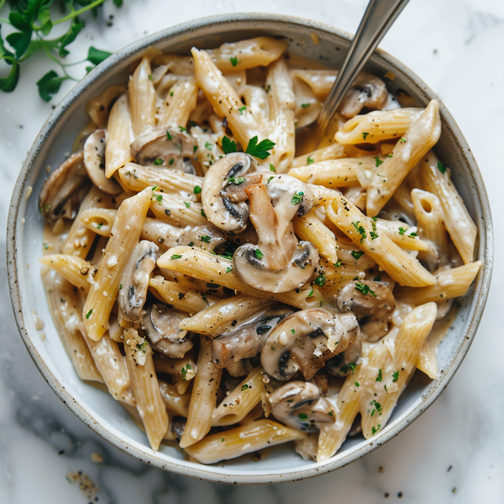 mushroom cottage cheese sauce