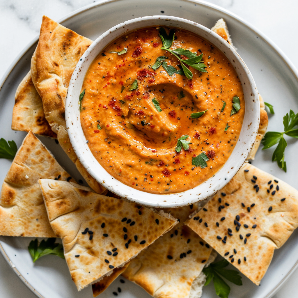 red pepper cottage cheese dip