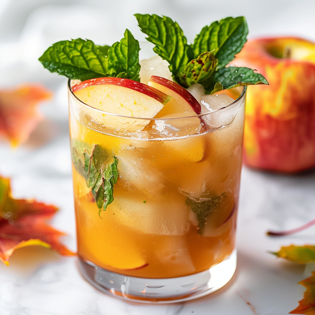 apple cider bourbon smash