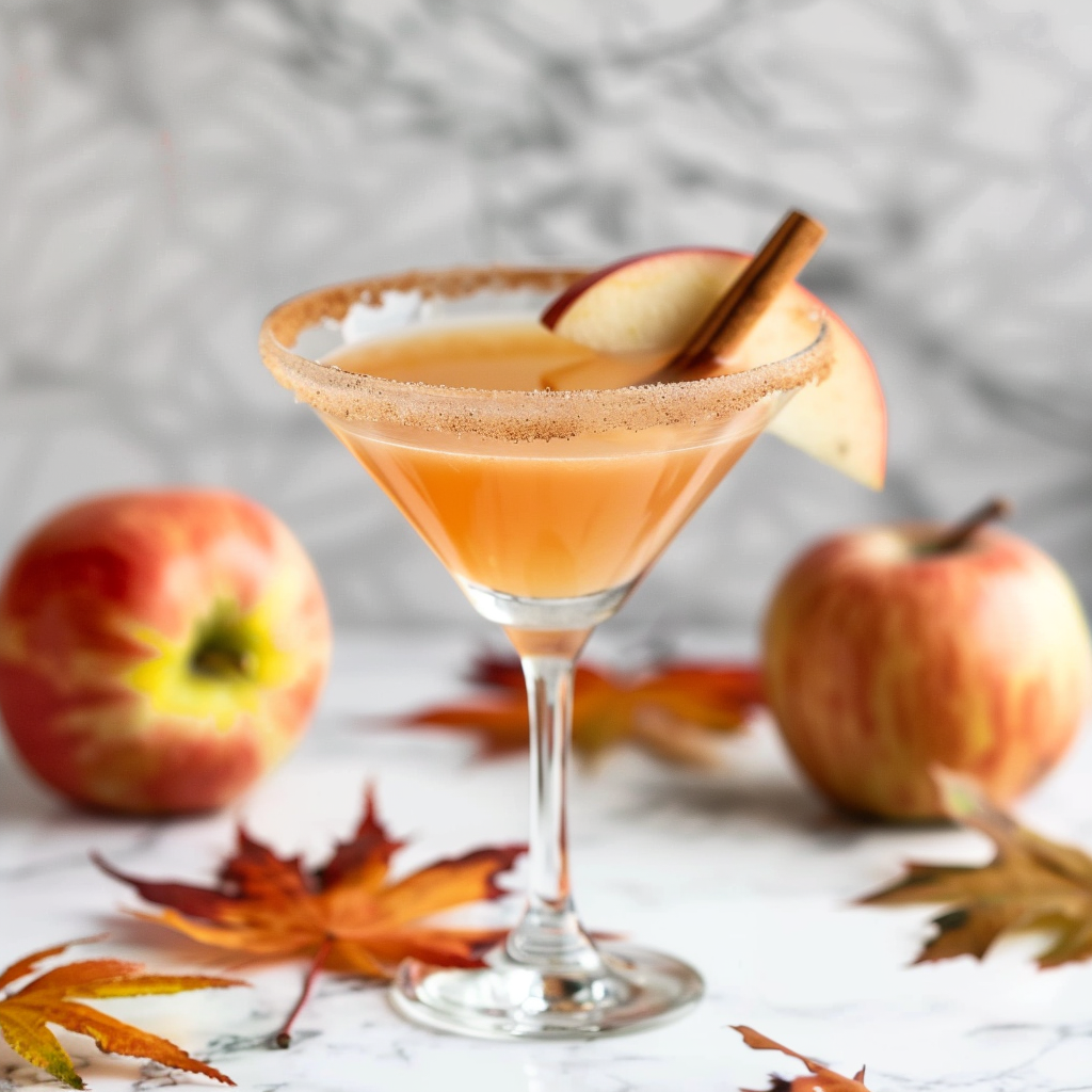 apple cinnamon gin martini