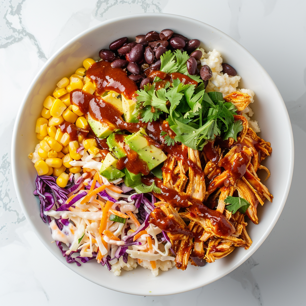 bbq chicken cottage cheese bowl