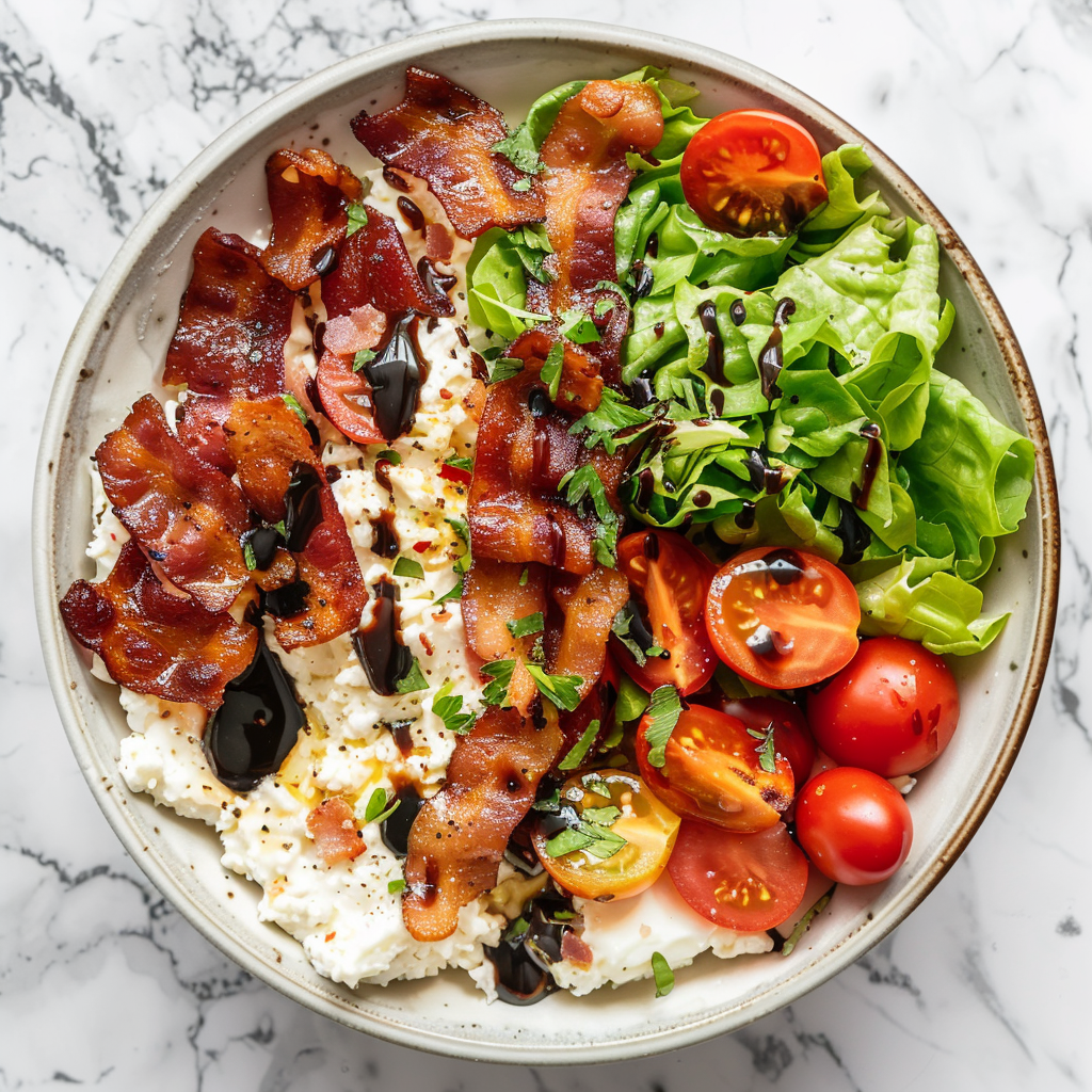 blt cottage cheese bowl