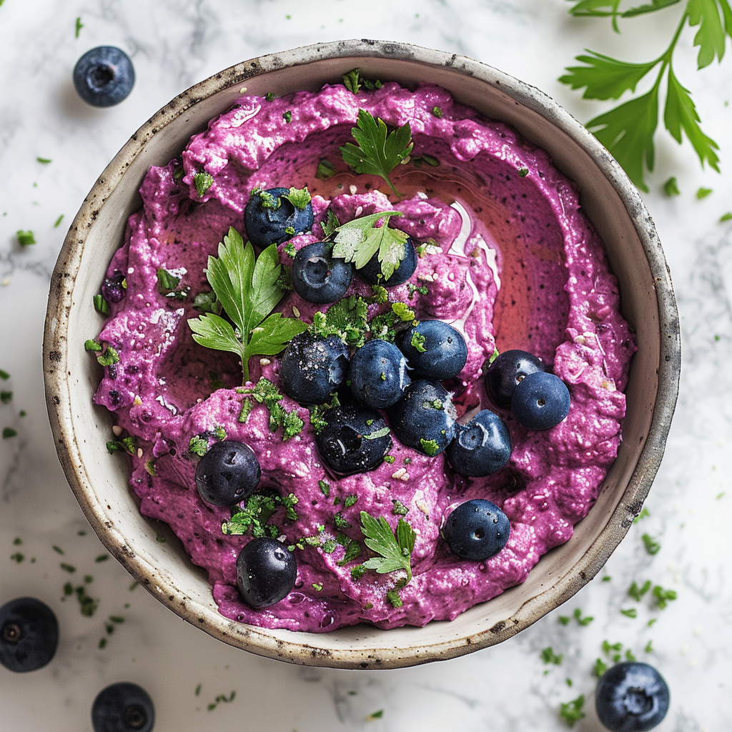 blueberry hummus