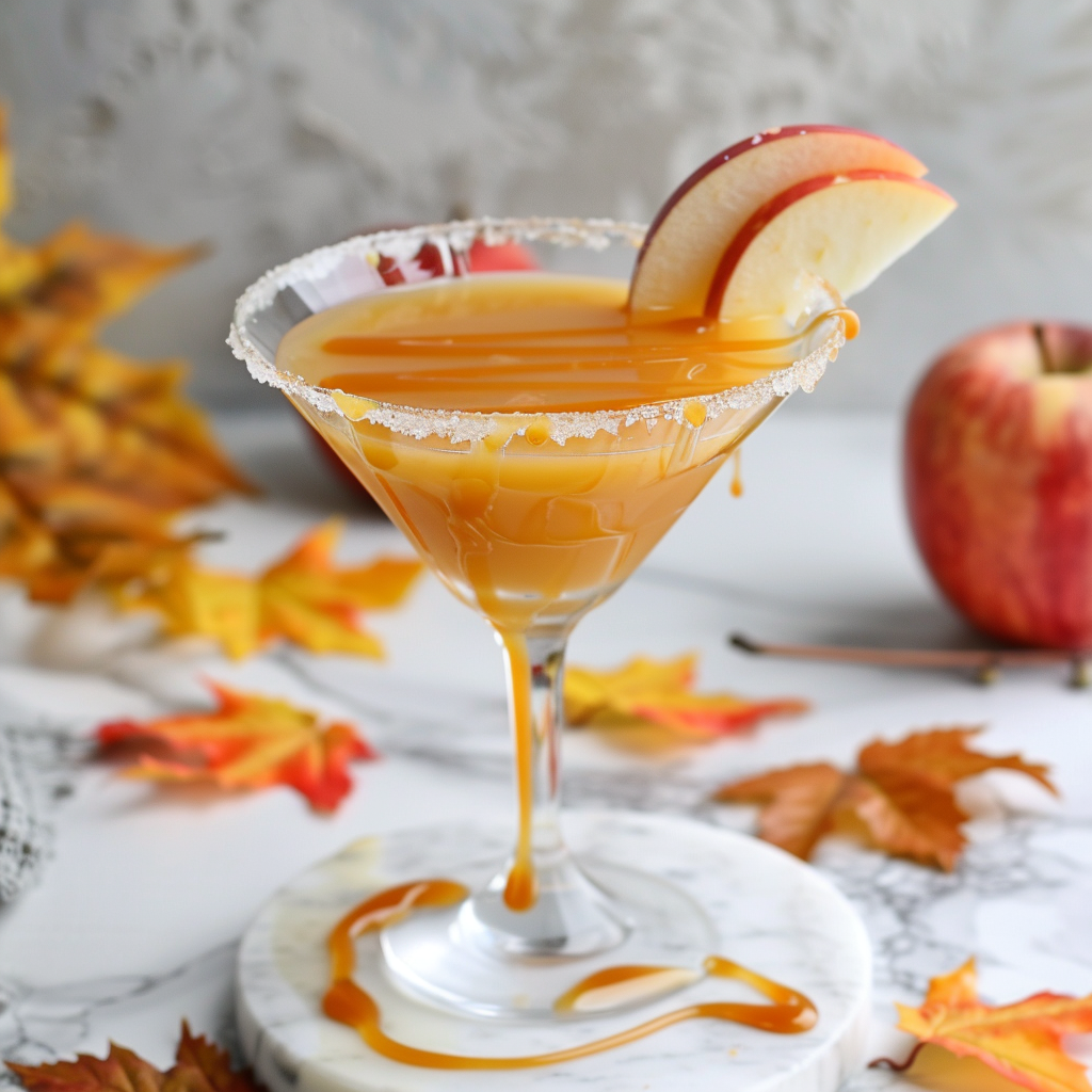 caramel apple cider martini