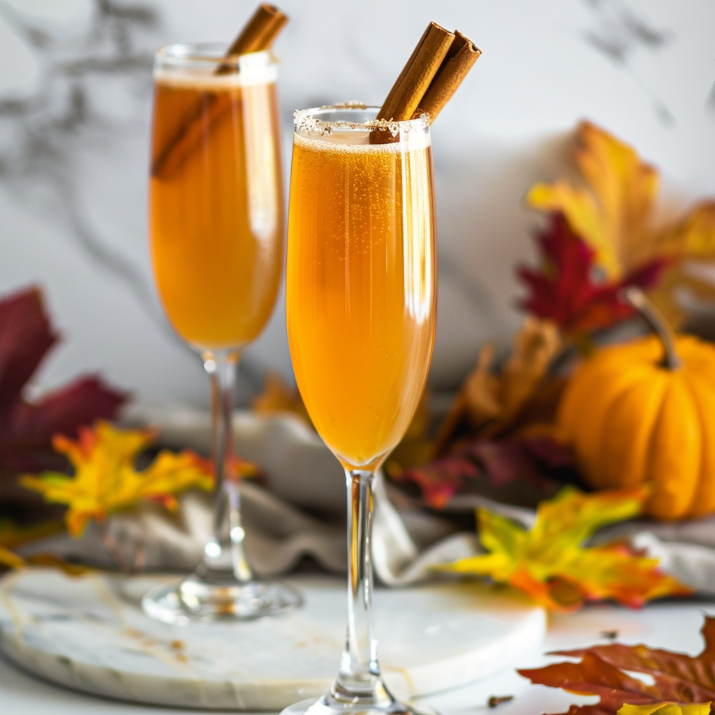 cinnamon apple cider mimosa