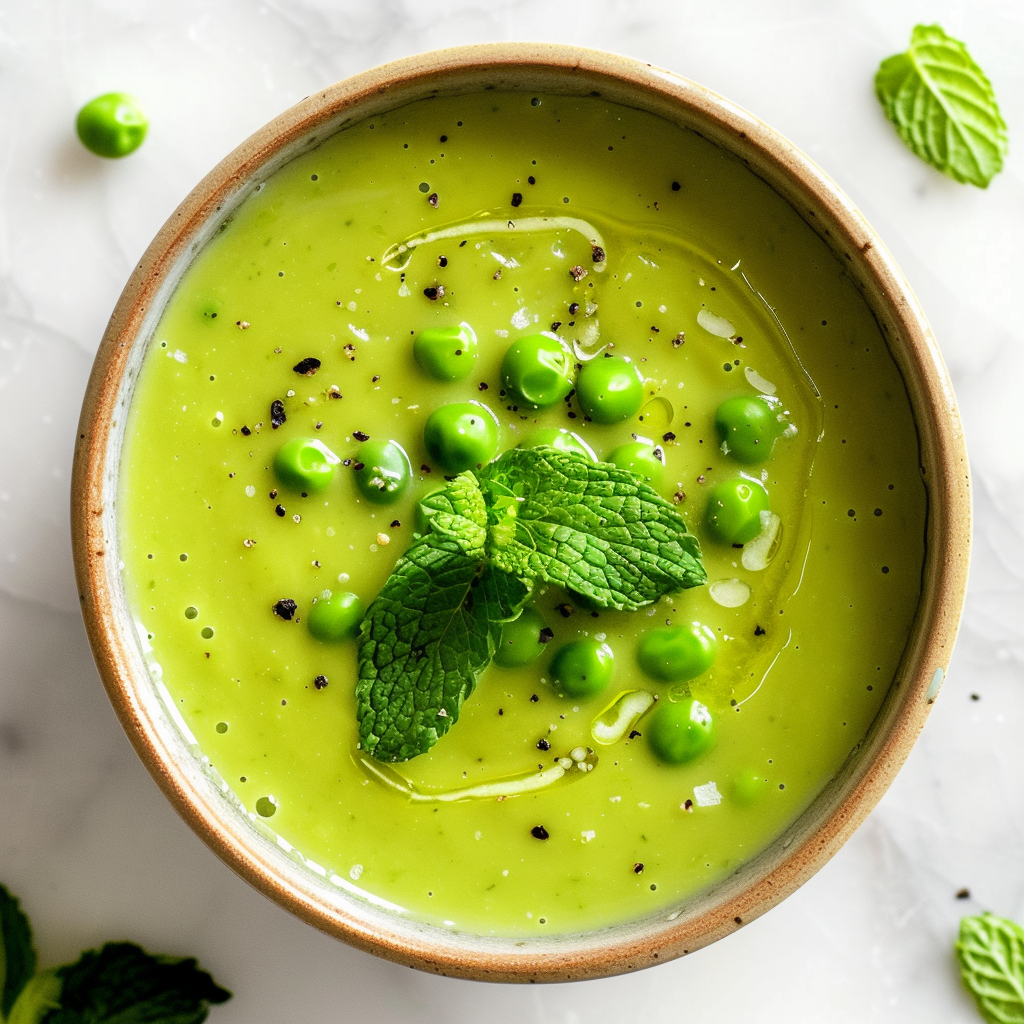 cottage cheese pea soup