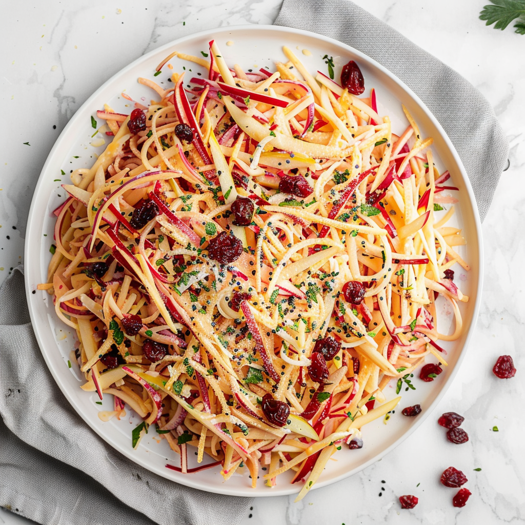cranberry and apple slaw