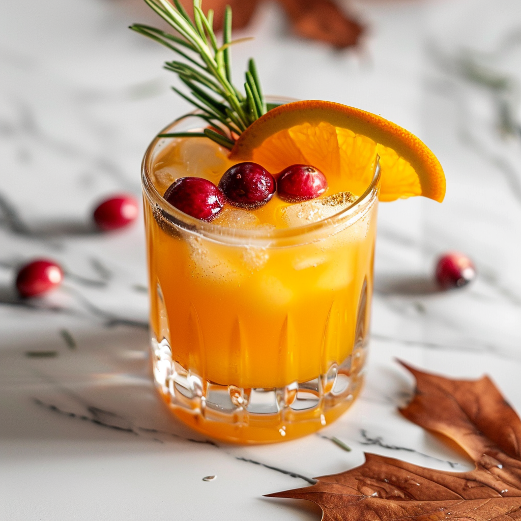 cranberry orange gin smash