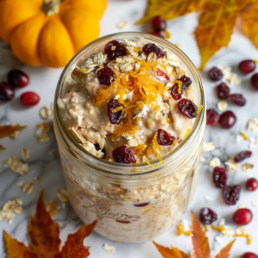 cranberry orange overnight oats