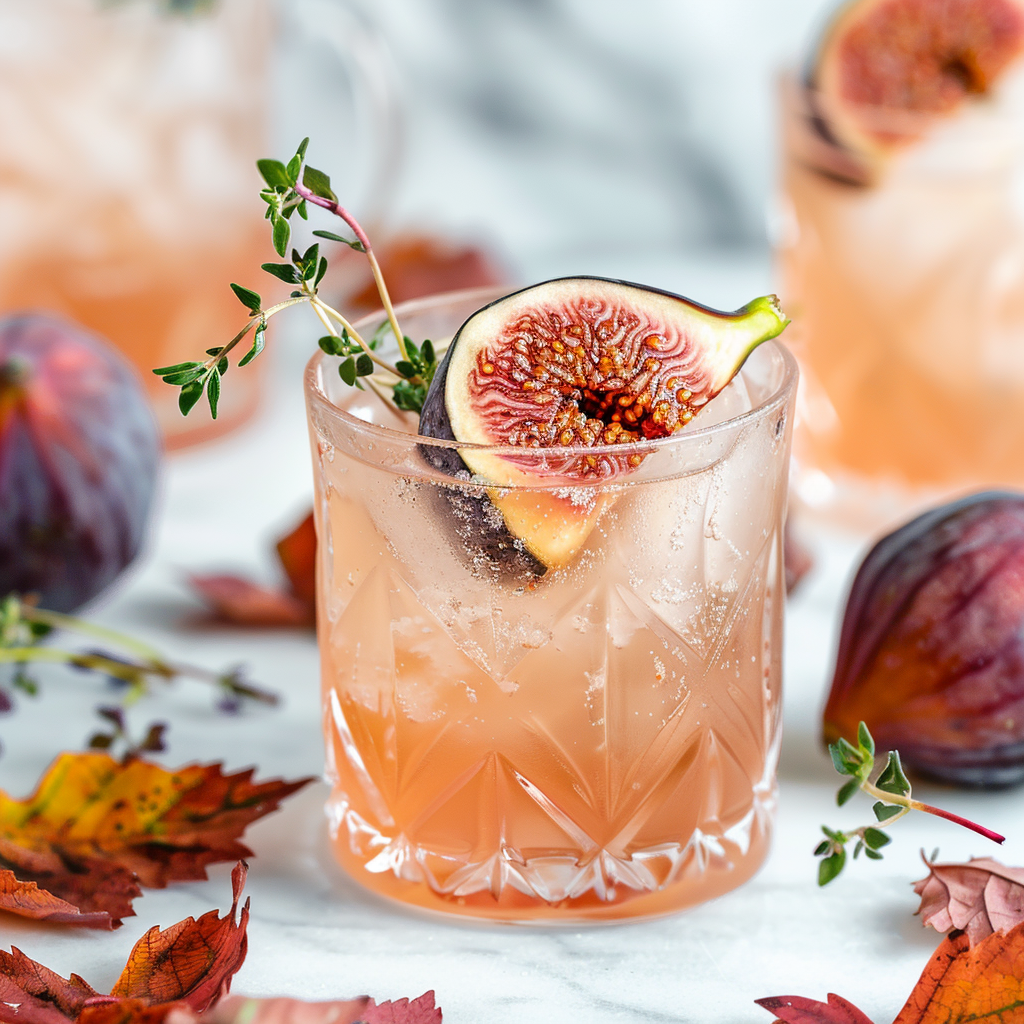 fig and thyme gin smash