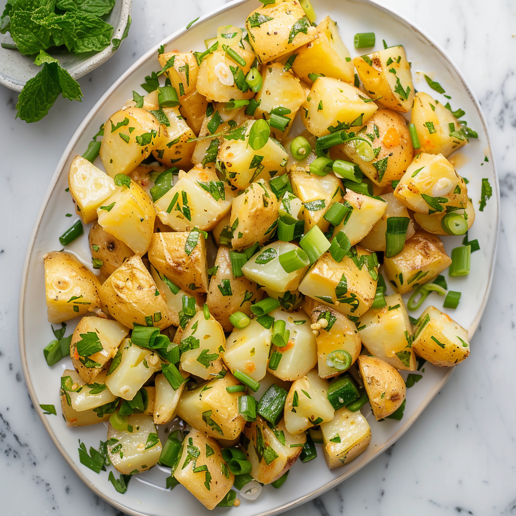 lemon mint potato salad