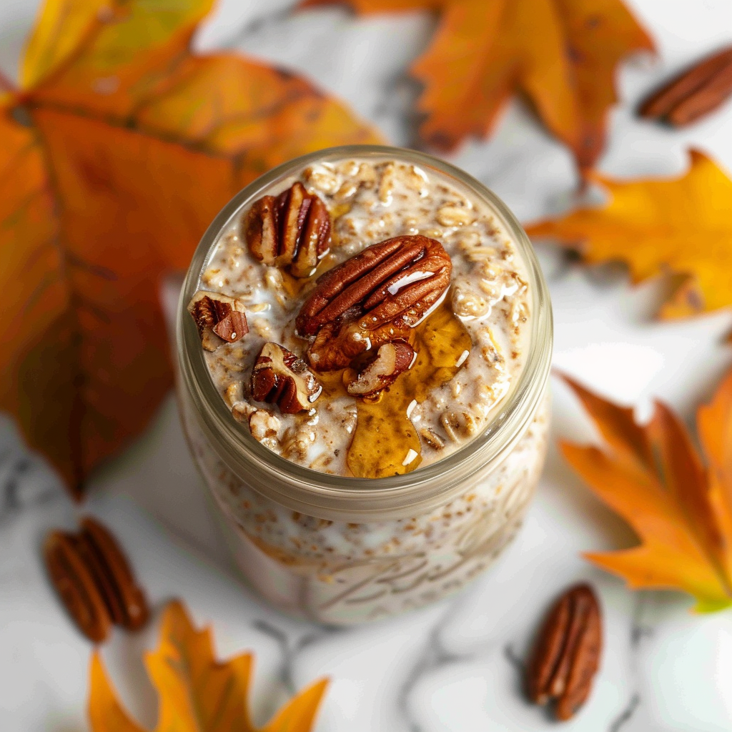 maple pecan overnight oats