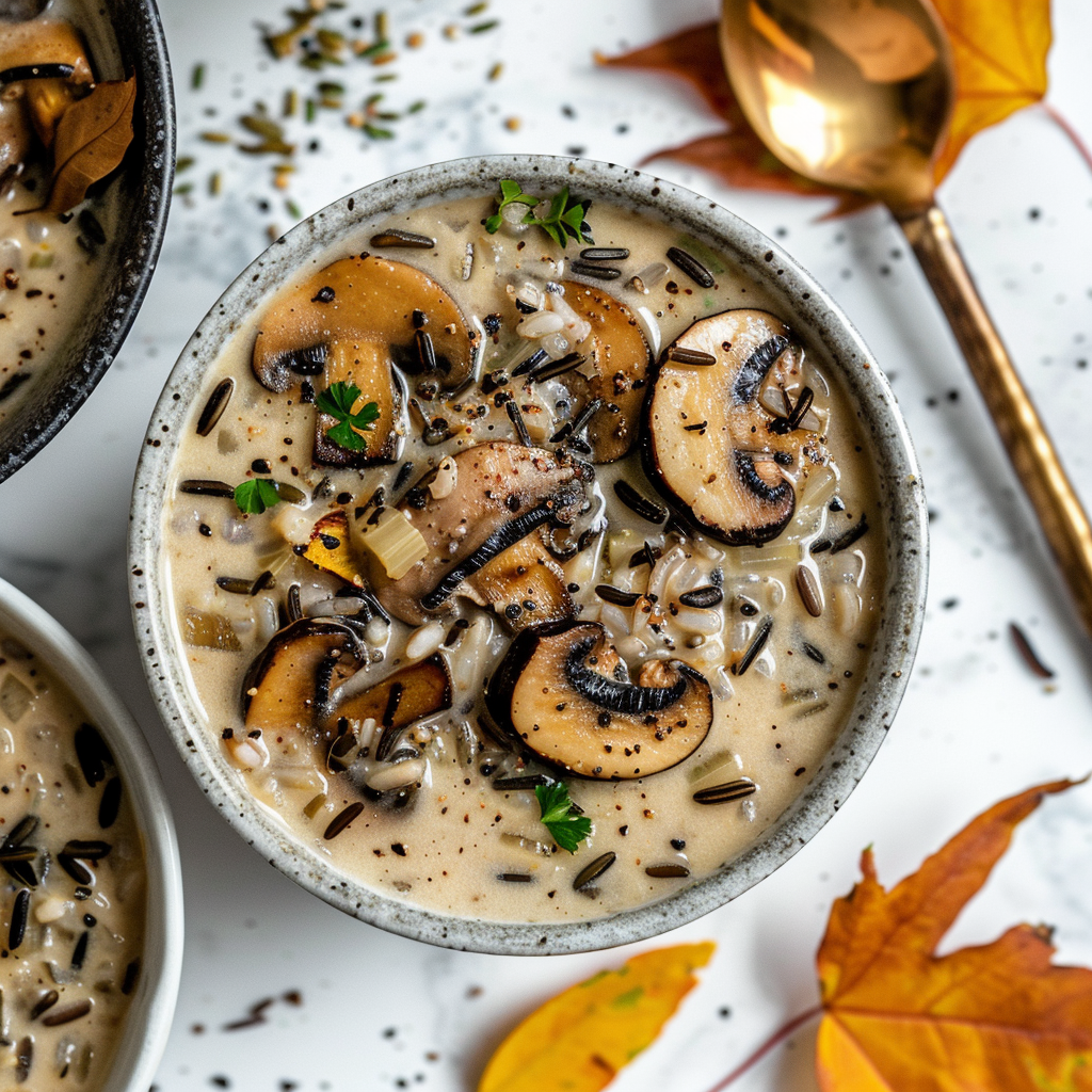 mushroom and wild rice soup