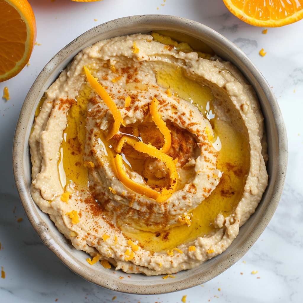orange hummus