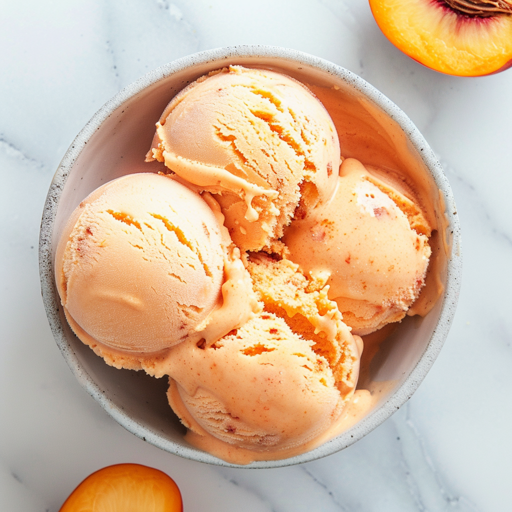 peach protein ice cream