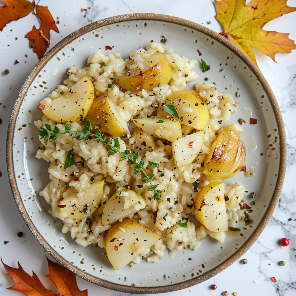 pear and gorgonzola risotto