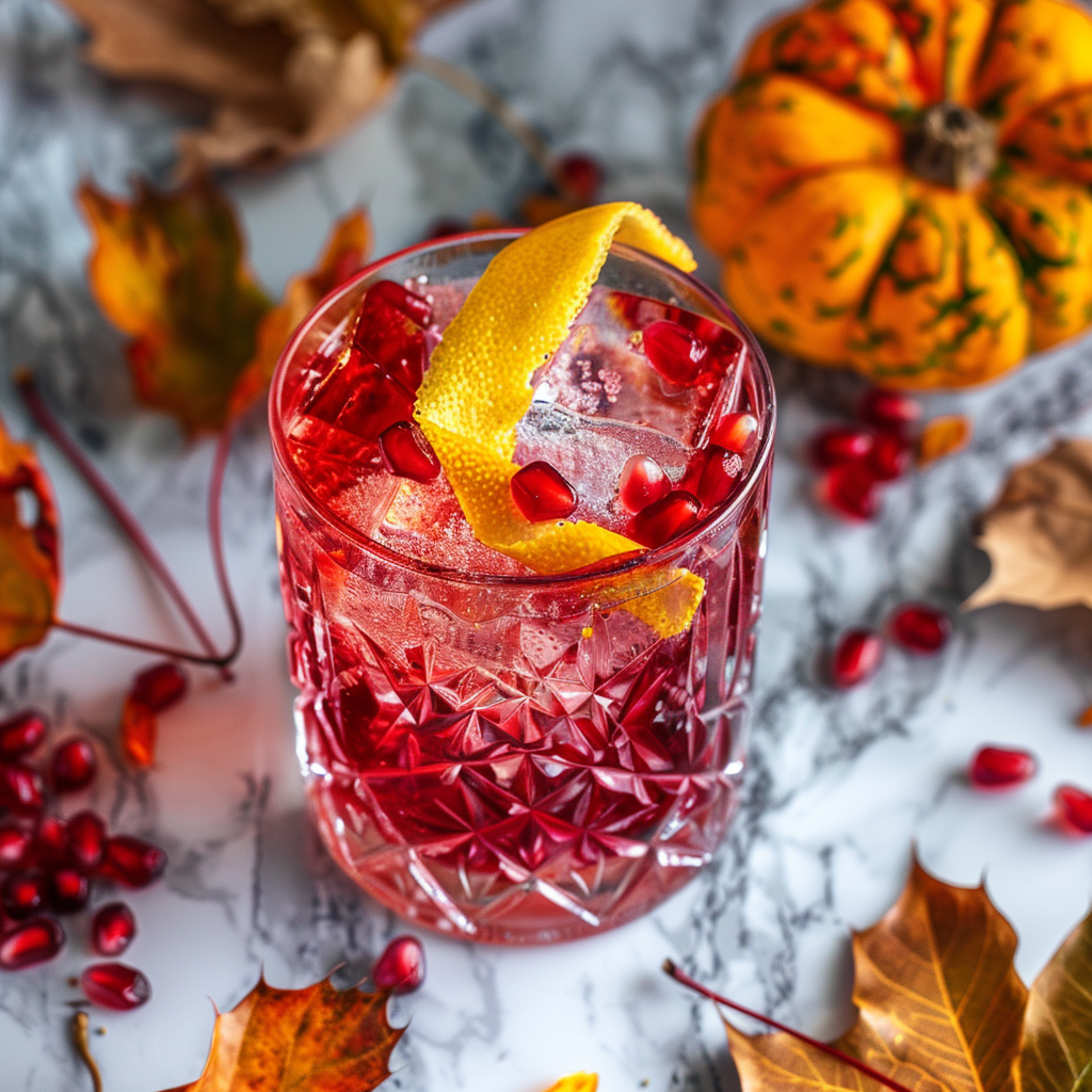 pomegrantate gin spritz