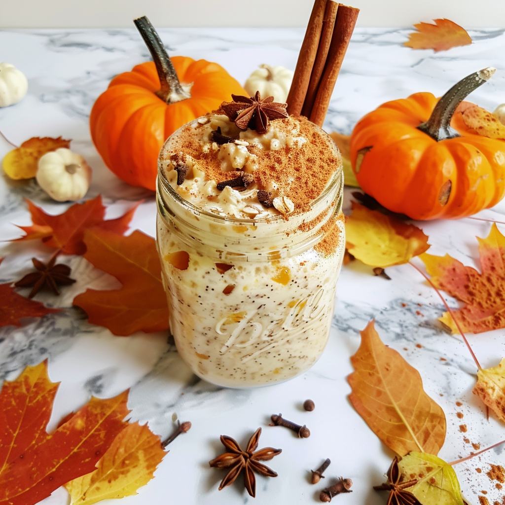 pumpkin cheesecake overnight oats