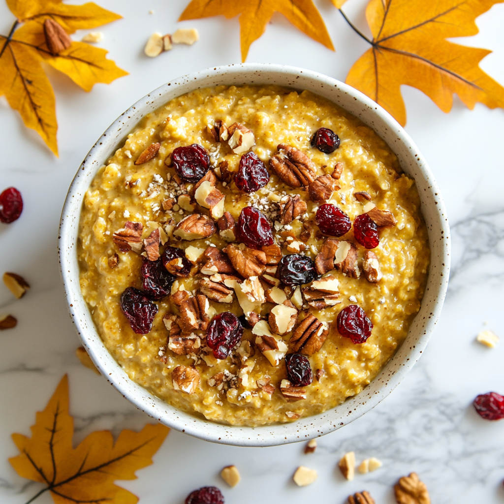 pumpkin cranberry oatmeal