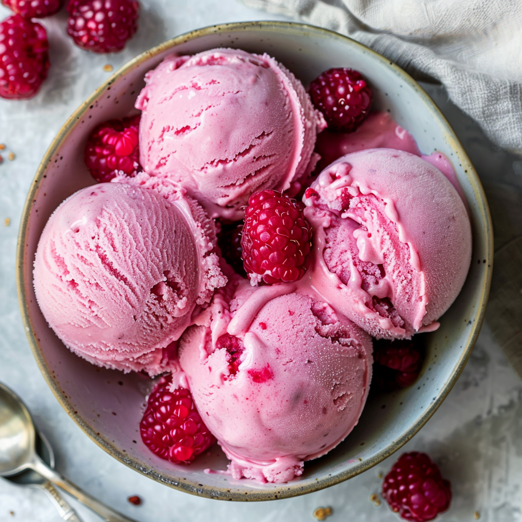 raspberry protein ice cream