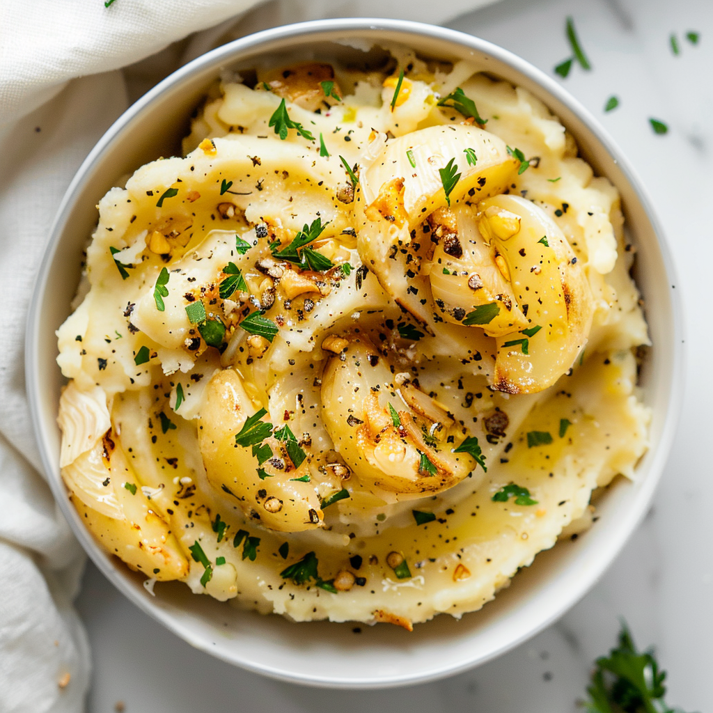 roasted garlic mashed potatoes