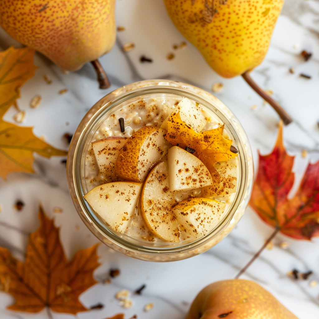 spiced pear overnight oats