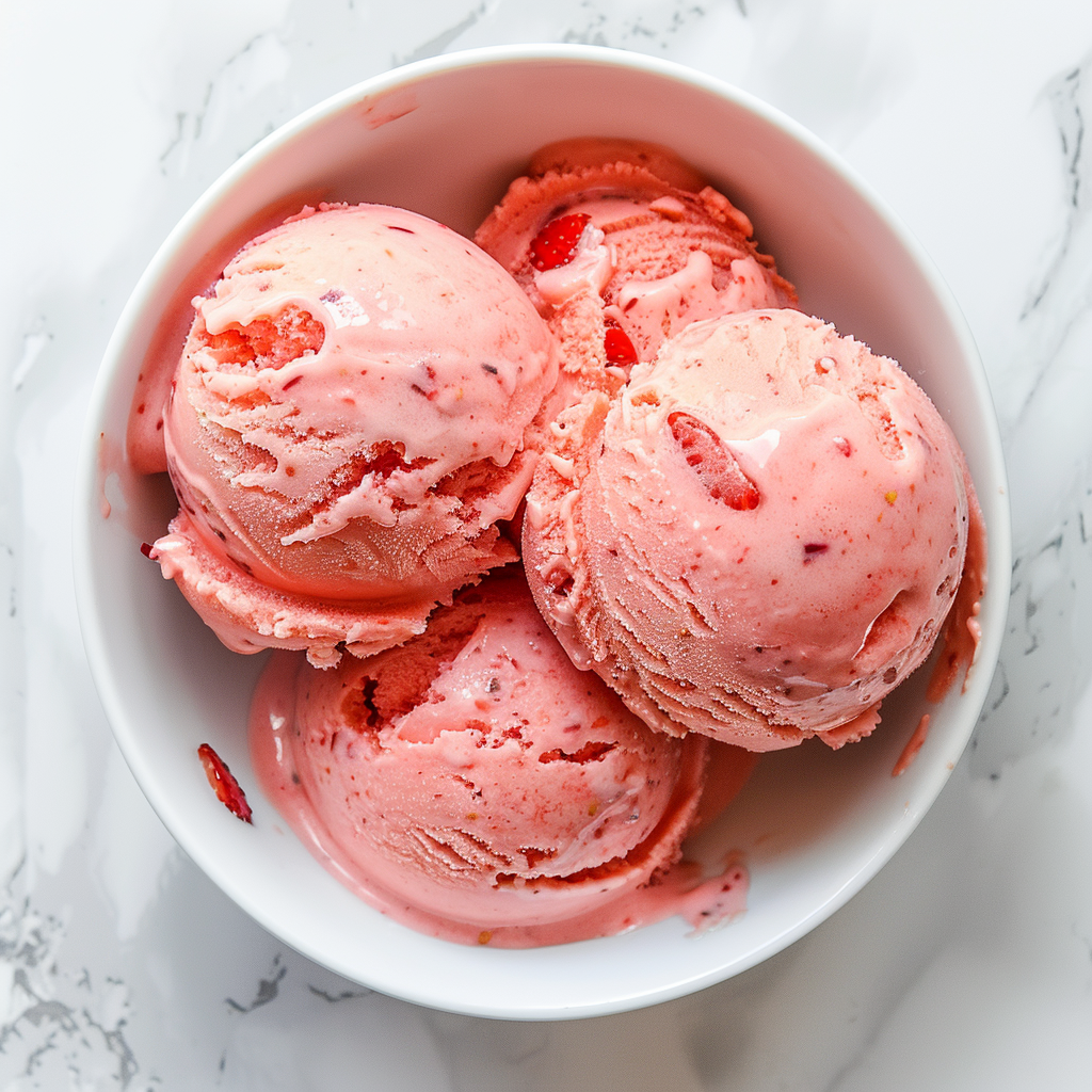 strawberry protein ice cream