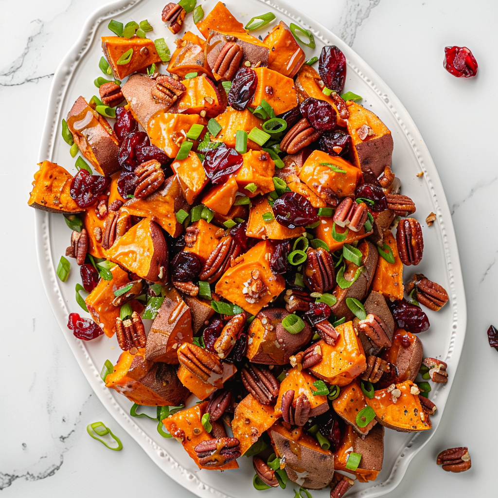 sweet potato salad with pecans