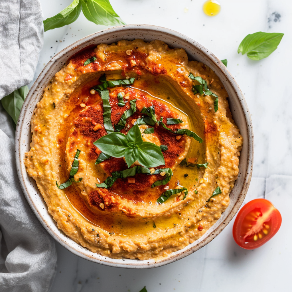 tomato and basil hummus