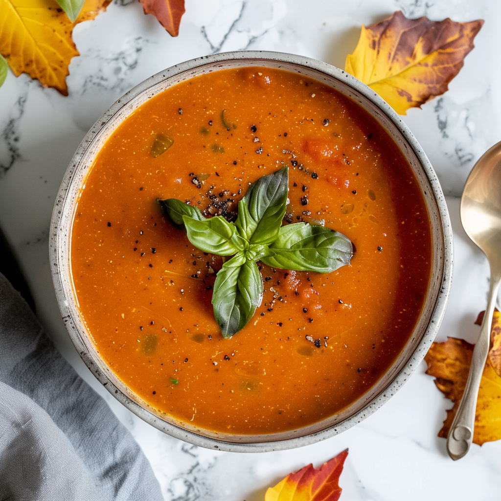tomato and basil soup for fall