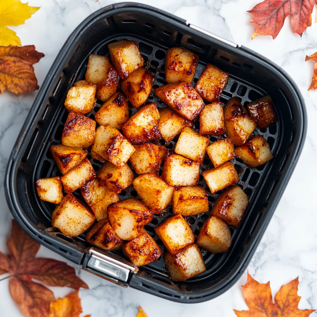 air fryer cubed cinnamon apples